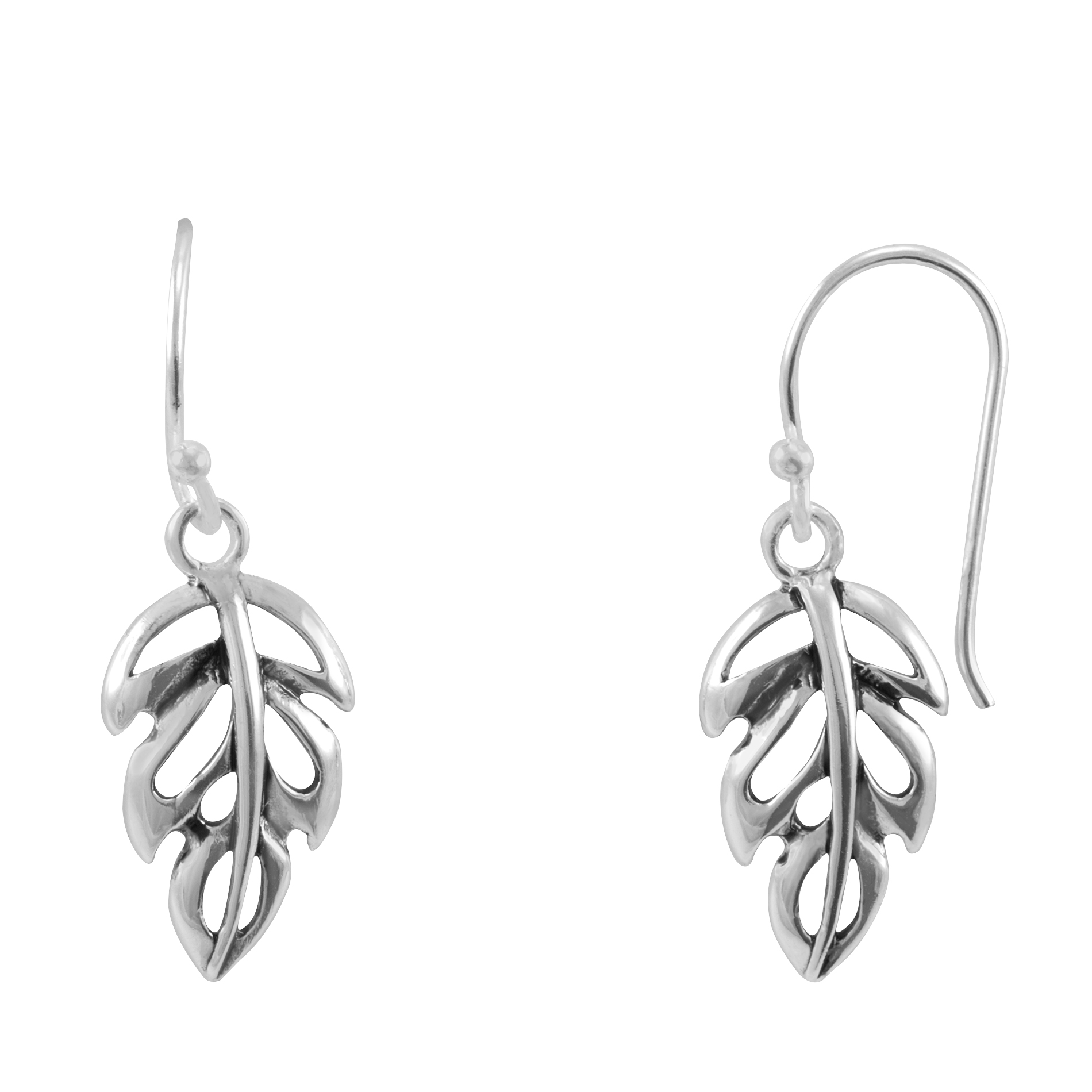 Sterling Silver Leaf Drop Earrings Sterling Silver Leaf Drop Earrings