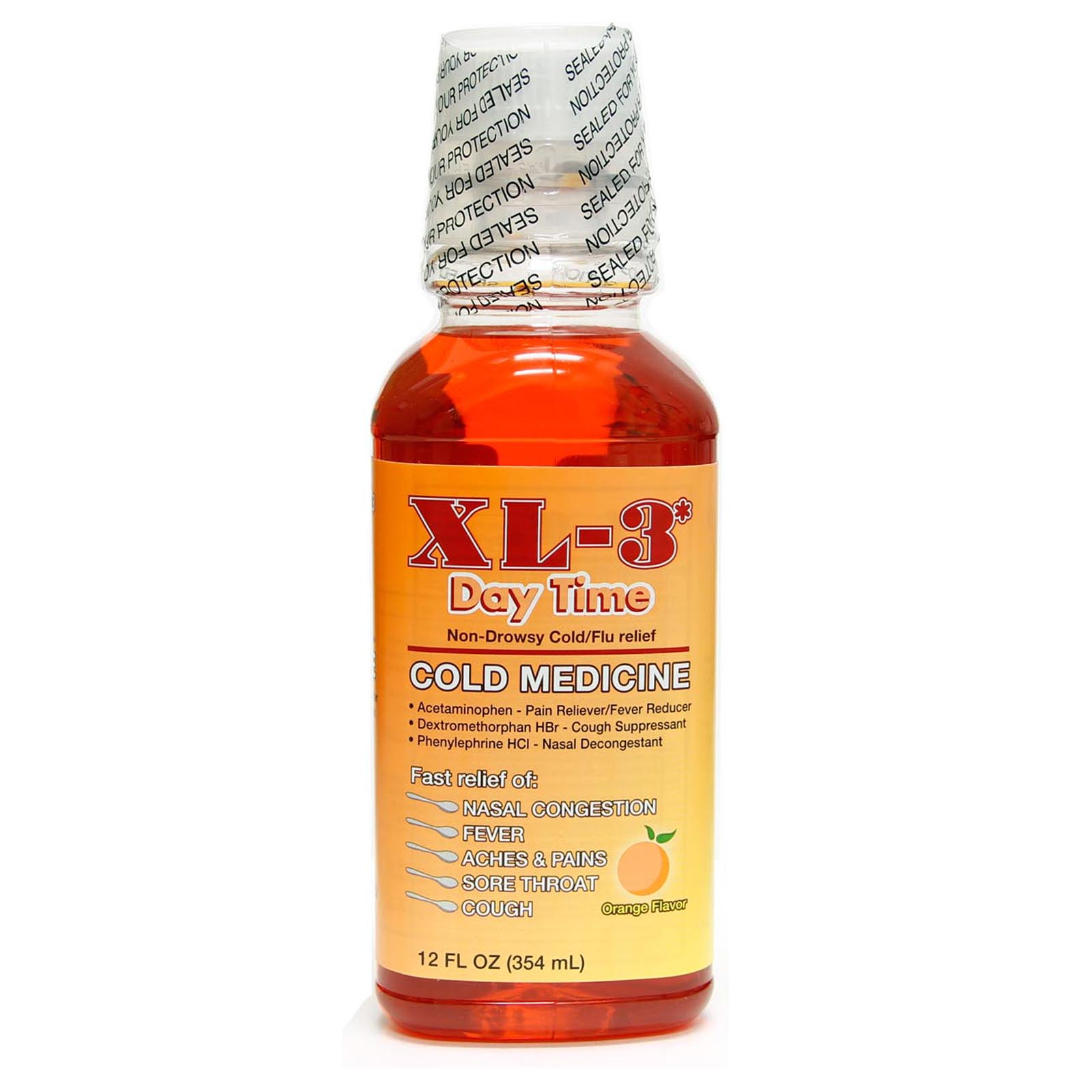 XL3* Day Time Cold Medicine Orange Flavor Liquid 12 fl oz Shop Your