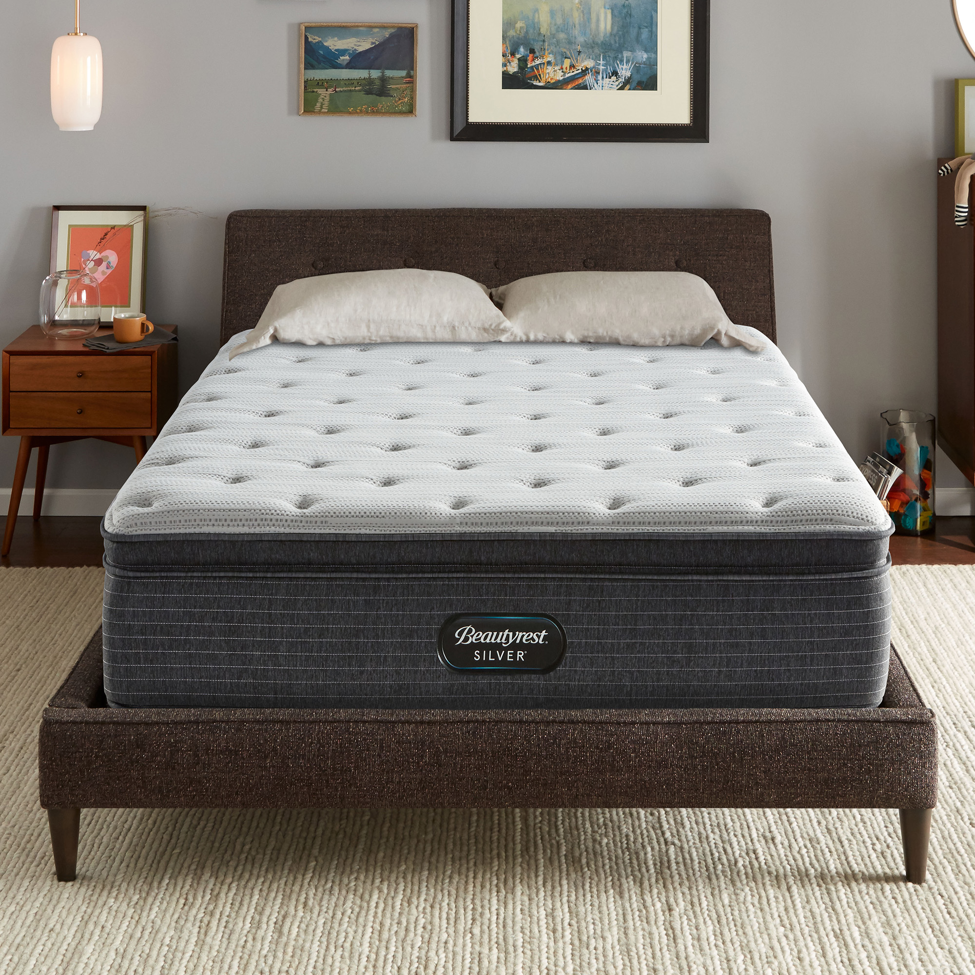 Beautyrest BRS900 Medium Pillow Top 14.75” Gel Memory Foam Queen Mattress