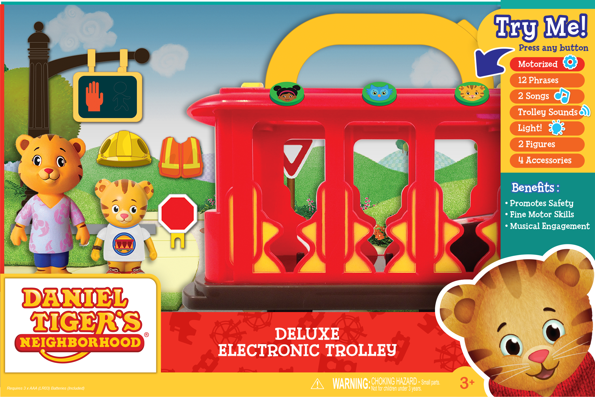 PBS Kids Daniel Tiger's Neighborhood Deluxe Electronic Trolley