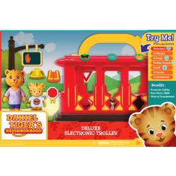 PBS Kids Daniel Tiger's Neighborhood Deluxe Electronic Trolley Vehicle with 2 Songs, 12 Phrases, Trolley Sounds & Light! Daniel & Mom