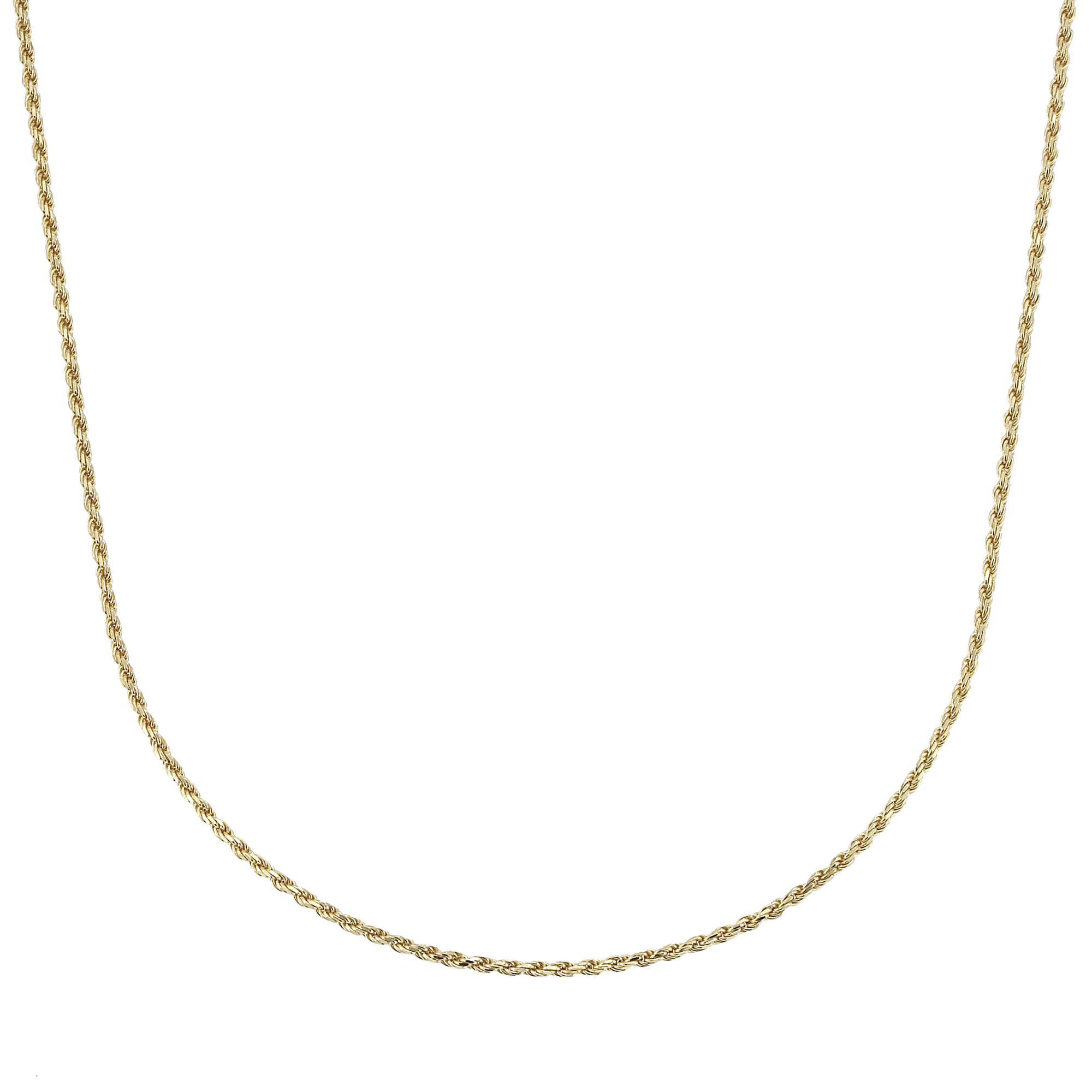 24k Gold over Sterling Silver Diamond-cut Rope Necklace, Yellow 24k Gold over Sterling Silver Diamond-cut Rope Necklace, Yellow