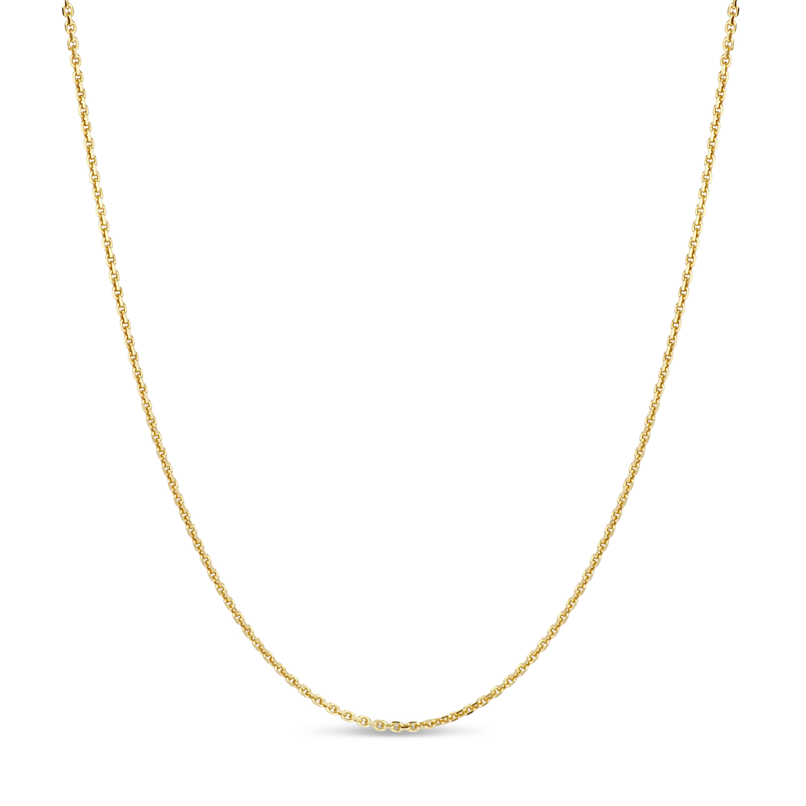 Gold over Sterling Silver Mini Anchor 20 Inch Necklace