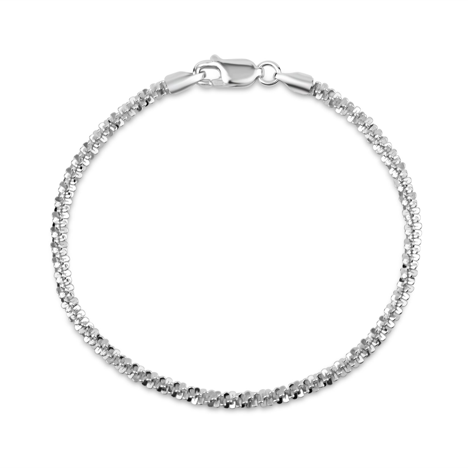 Sterling Silver Roc 050 8 Inch Bracelet