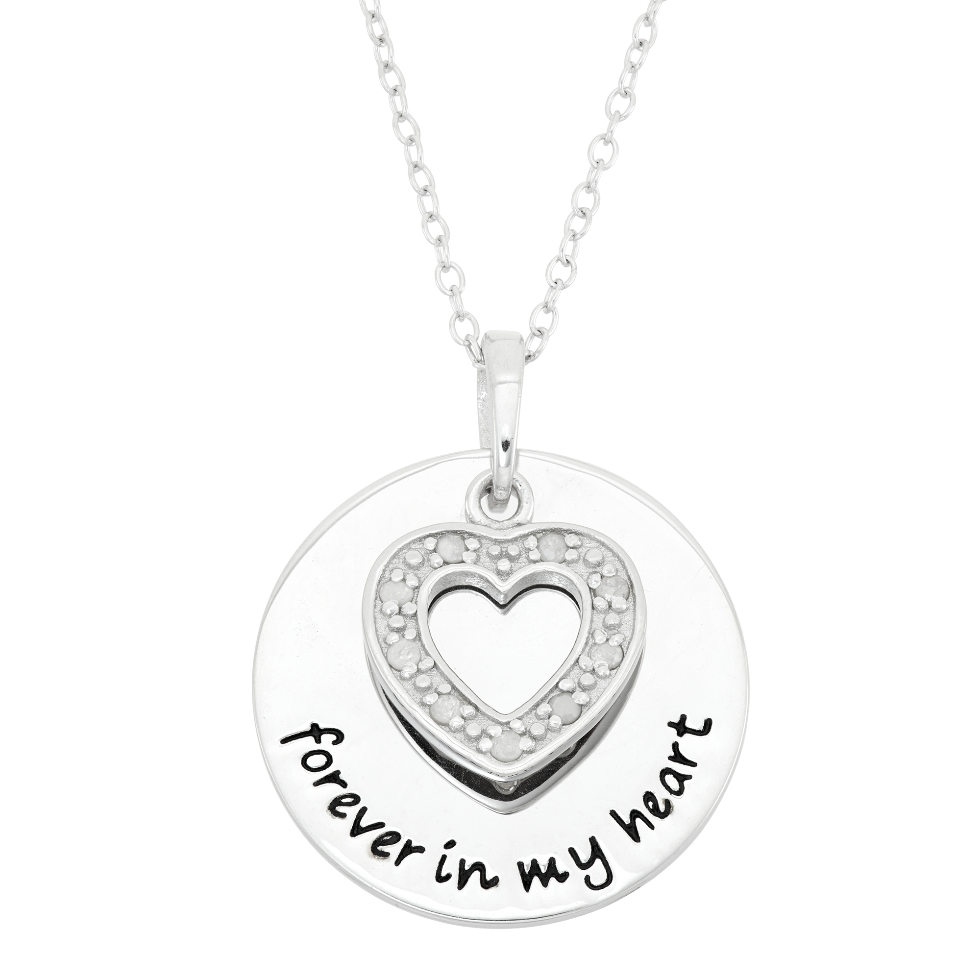 1/10 cttw. Forever In My Heart Pendant, Clear 1/10 cttw. Forever In My Heart Pendant, Clear