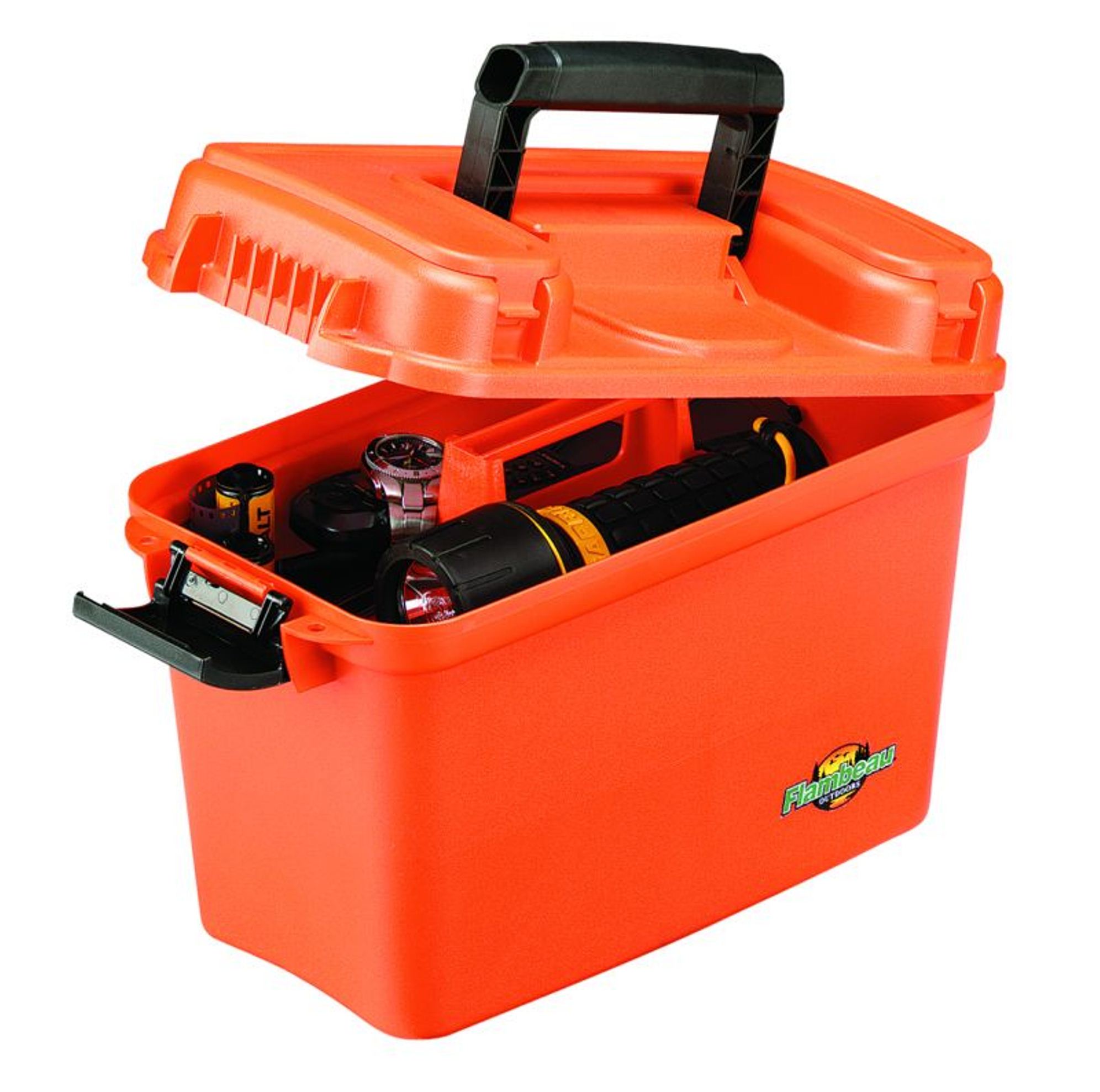 Flambeau Orange Water Resistant Dry Box with Flip Top Lid - 15.13 Inches x 7.88 Inches