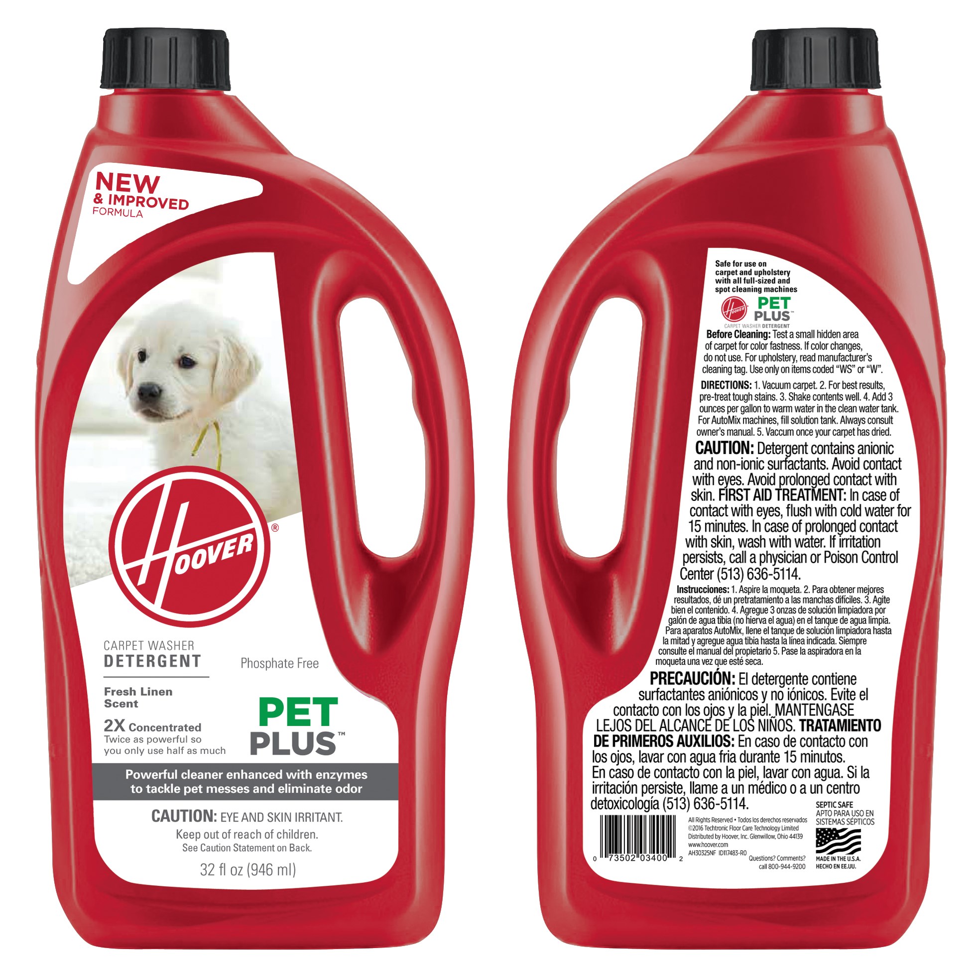 Hoover Pet Plus 2X Carpet Washer Detergent &#8211; 32 Ounces