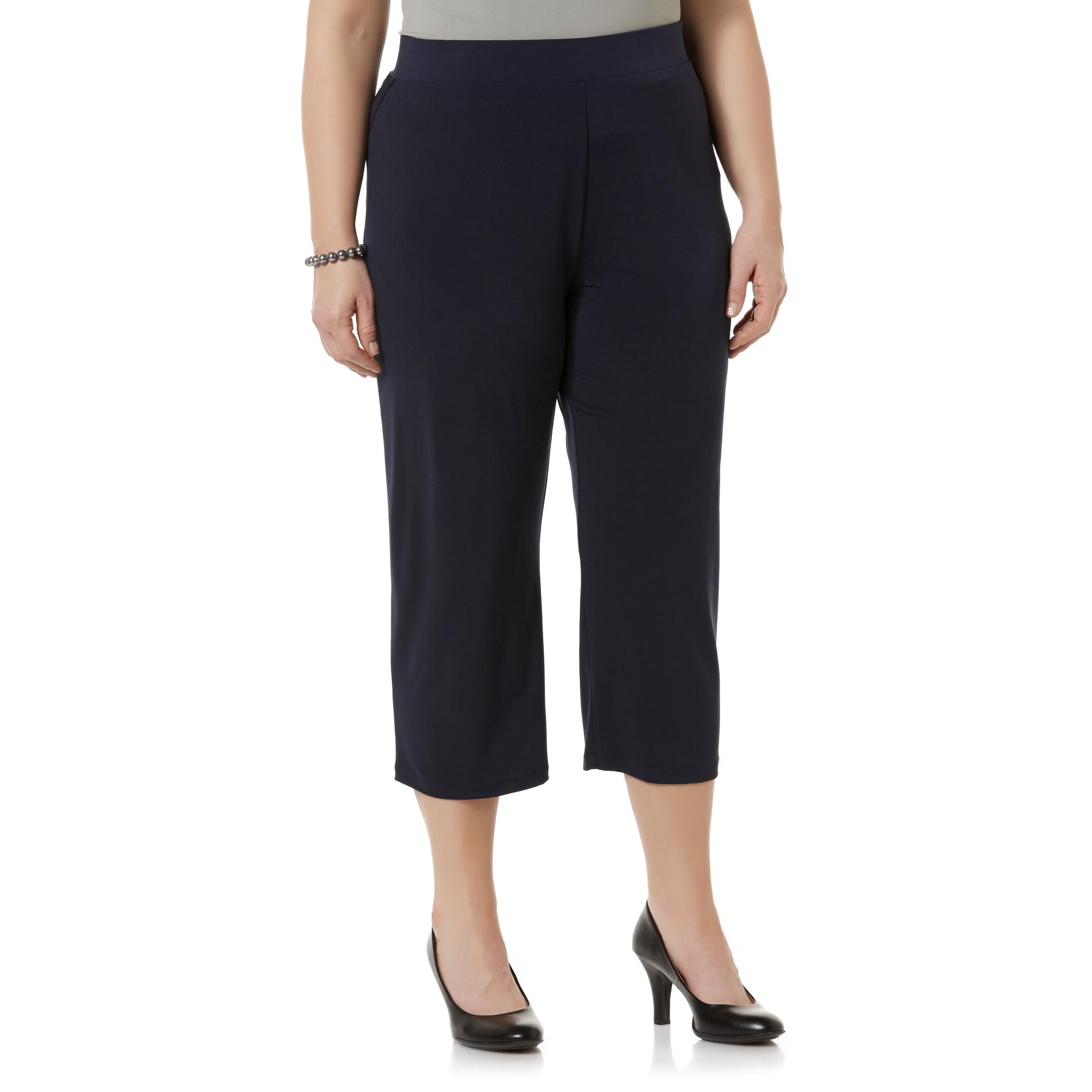 Jaclyn Smith Women's Plus Cropped Pants - Kmart