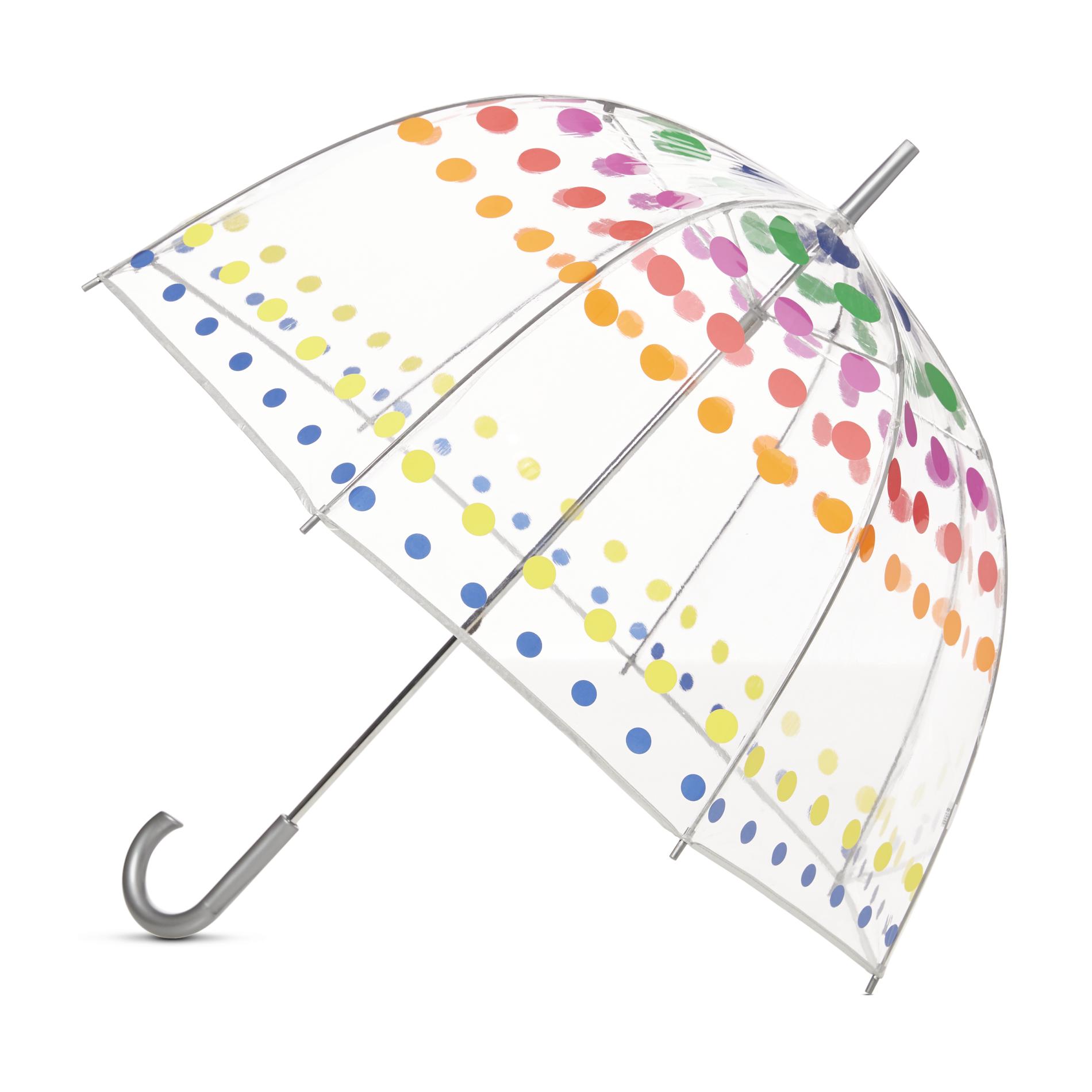 Totes Women's Clear Bubble Umbrella - Dots Totes Women's Clear Bubble Umbrella - Dots
