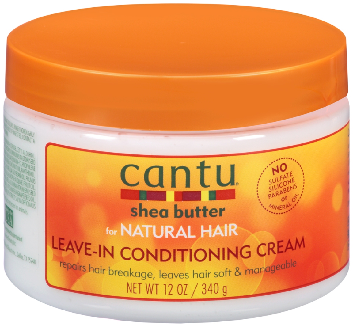 Cantu Shea Butter Shea Butter for Natural Hair Leave-In Conditioning Cream, 12 fl. oz. Jar