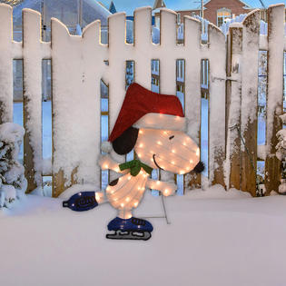 Peanuts By Schulz 32 Pre Lit Skating Snoopy Christmas Decor