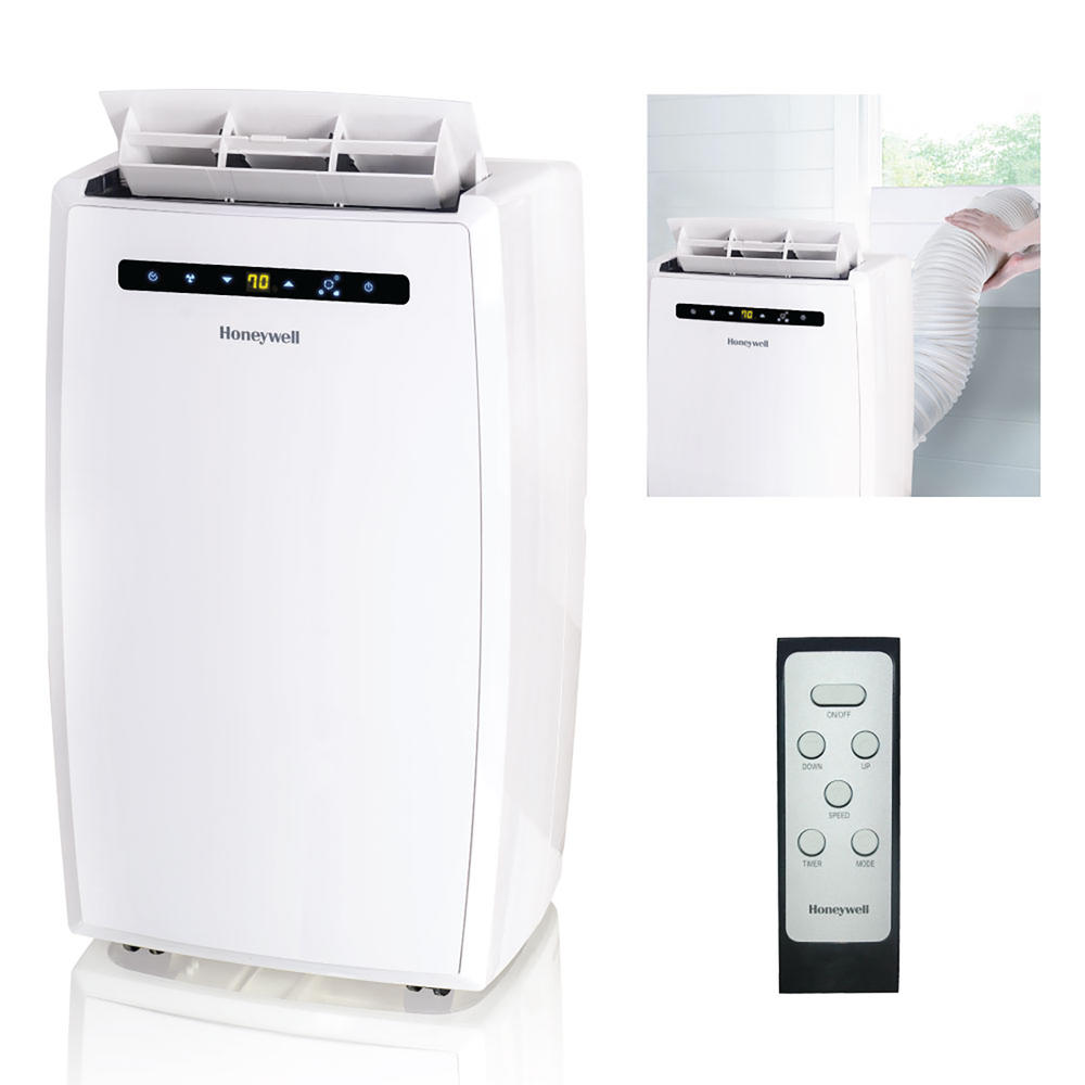 Honeywell MN10CESWW Portable Air Conditioner with Dehumidifier & Fan for Rooms Up To 450 Sq. Ft. with Remote Control (White)