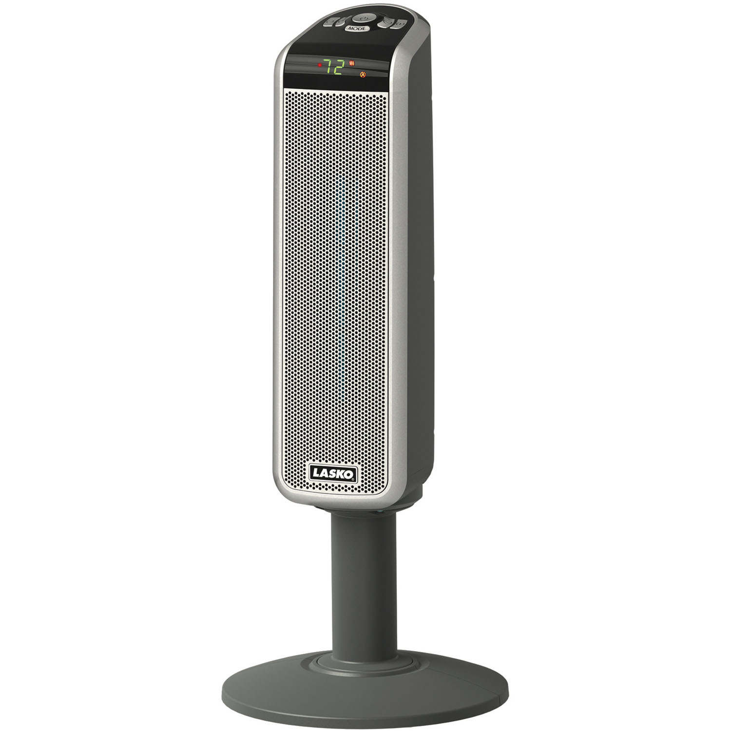 Lasko Products 5397 Space-Saving Ceramic Pedestal Heater with Front-Facing Display and Digital Remote Control