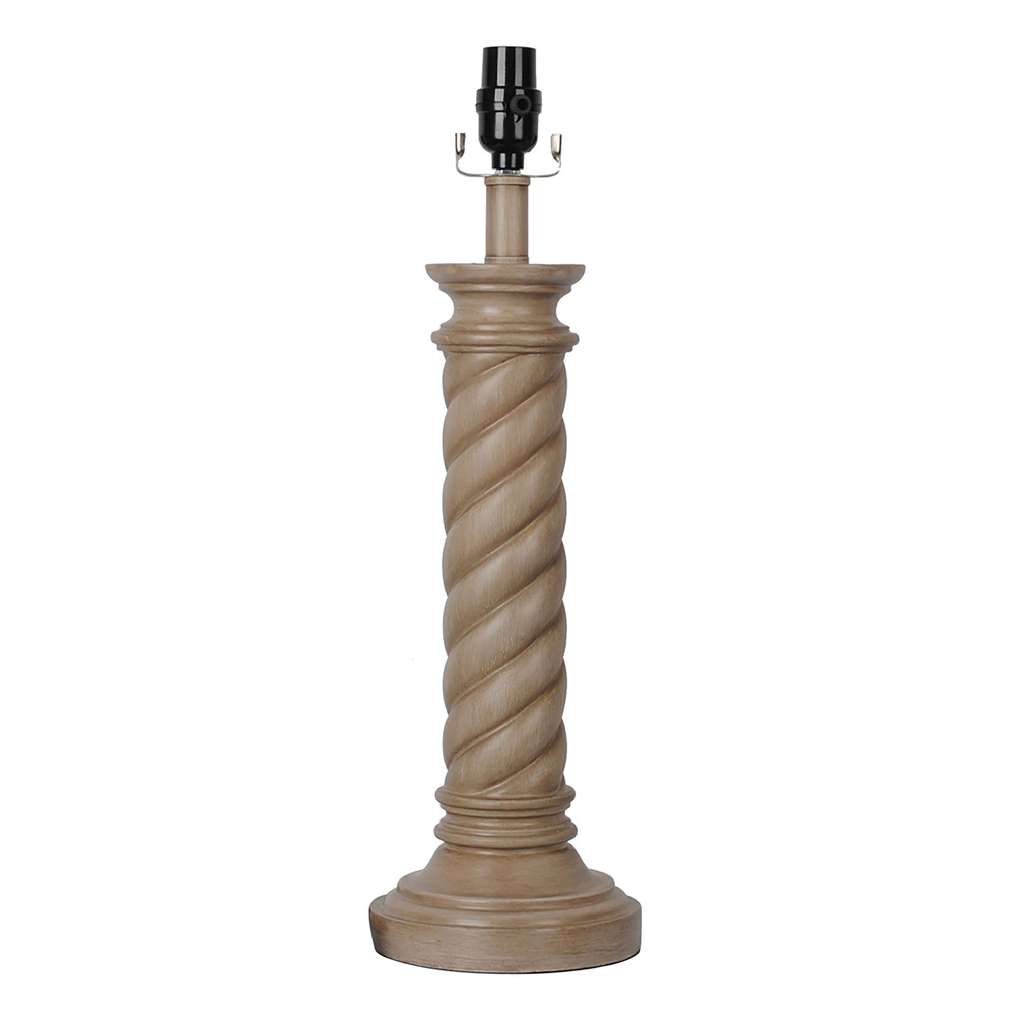 Essential Home Twist Column Table Lamp Base with CFL Bulb