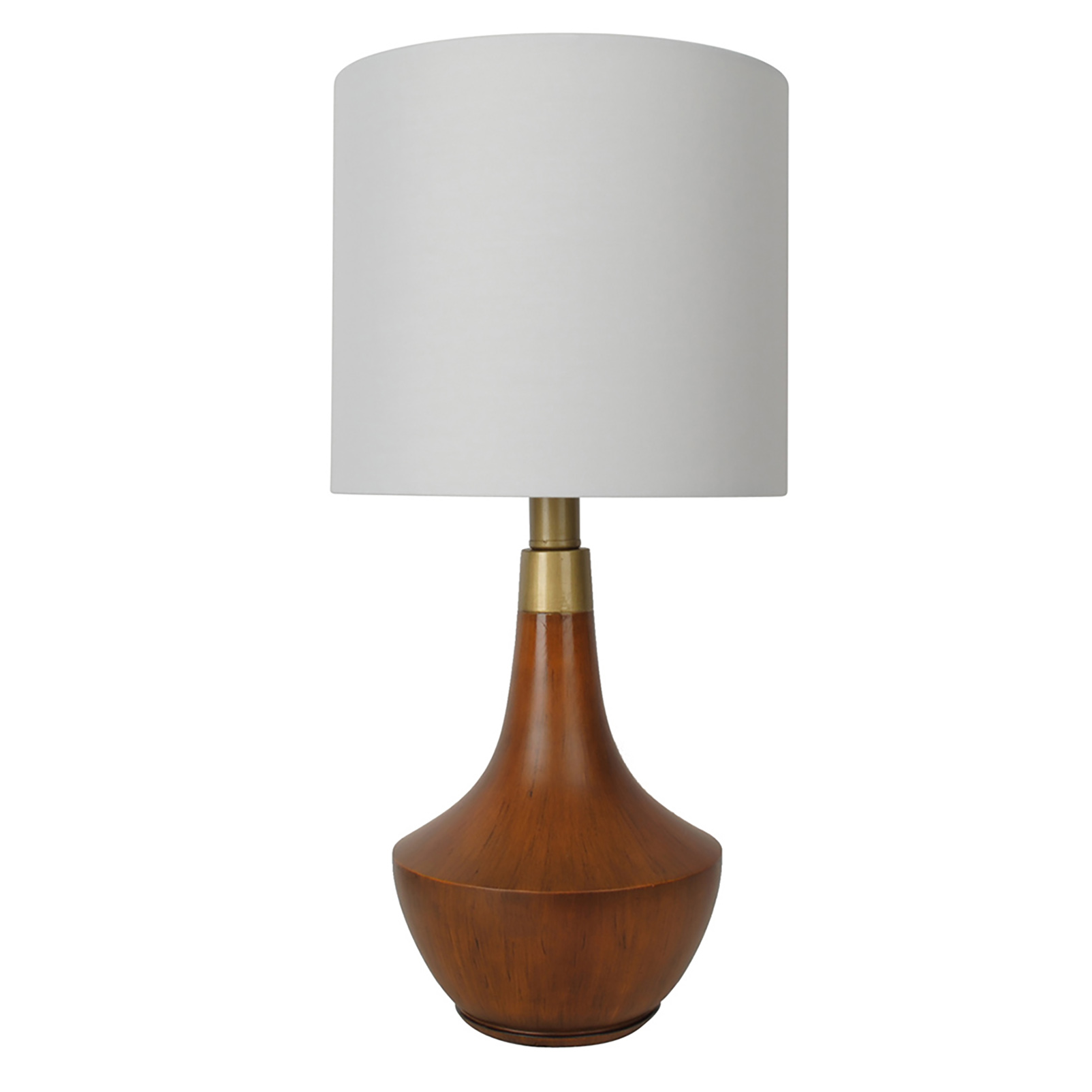 Essential Home Psycotropical Collection 18.5&#8221; x 9&#8221; Faux Wood Accent Lamp with CFL Bulb &#8211; Brown