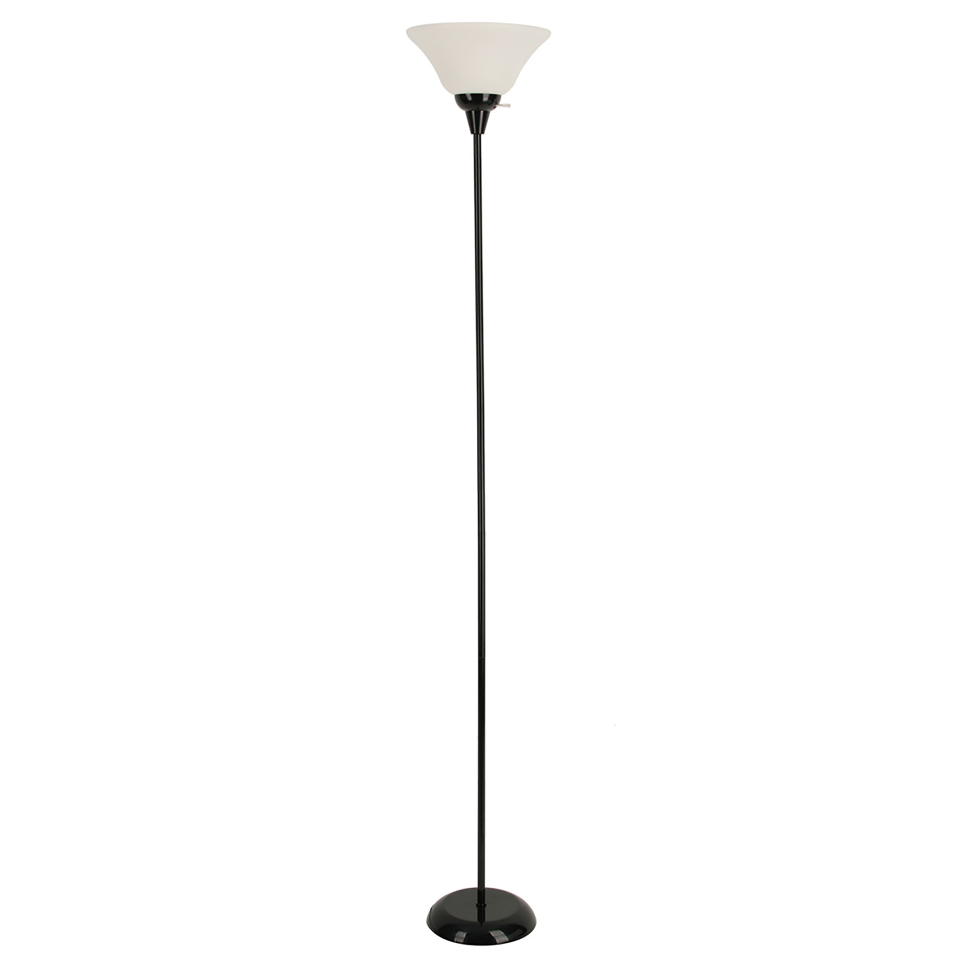 Essential Home CFL Black Painted Torchiere Floor Lamp