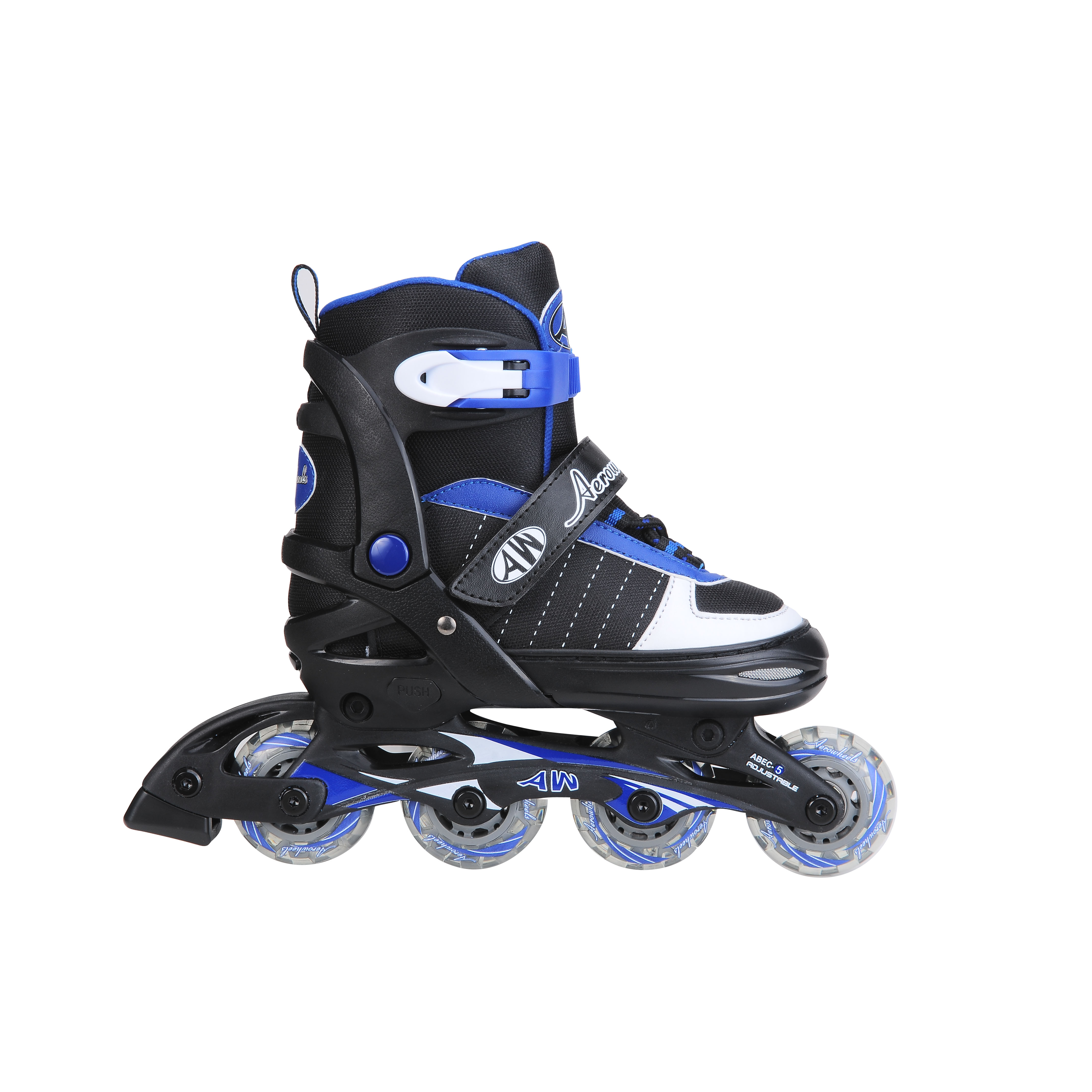 Aerowheels Boys Inline Skates - Sizes 5-8, Size: Youth, Black Aerowheels Boys Inline Skates - Sizes 5-8, Size: Youth, Black