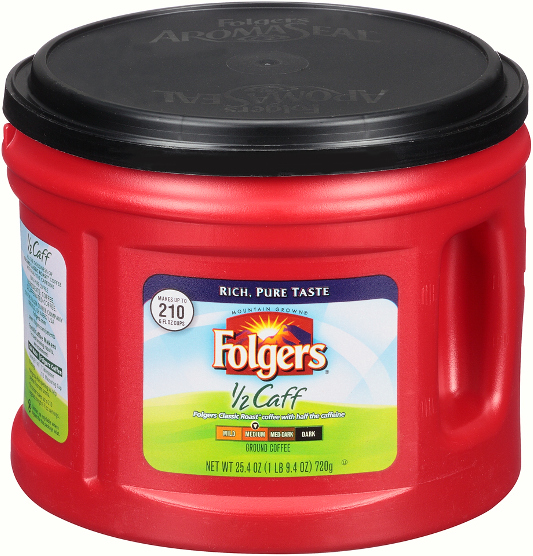 Folgers Coffee Ground Half Caffeine, 25.4 oz.