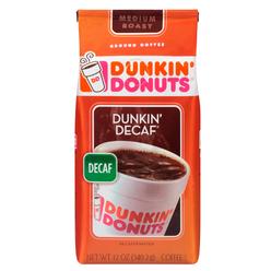 Dunkin' Donuts Dunkin Original Blend Medium Roast Decaf Ground Coffee, 12 Ounces