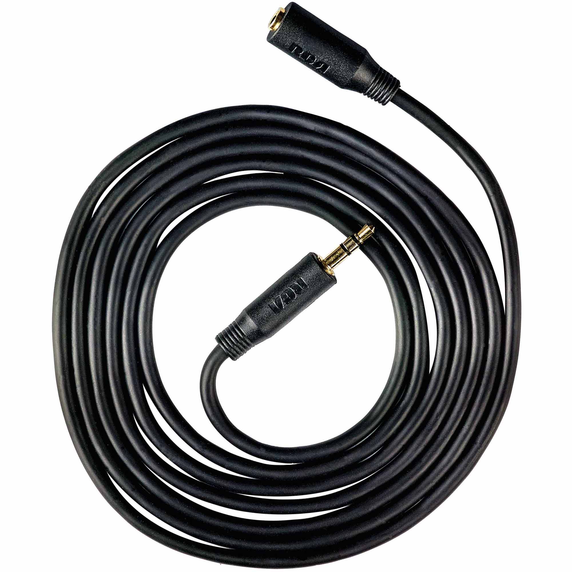 RCA 6-ft Audio 3.5mm Extension Cable, Black RCA 6-ft Audio 3.5mm Extension Cable, Black