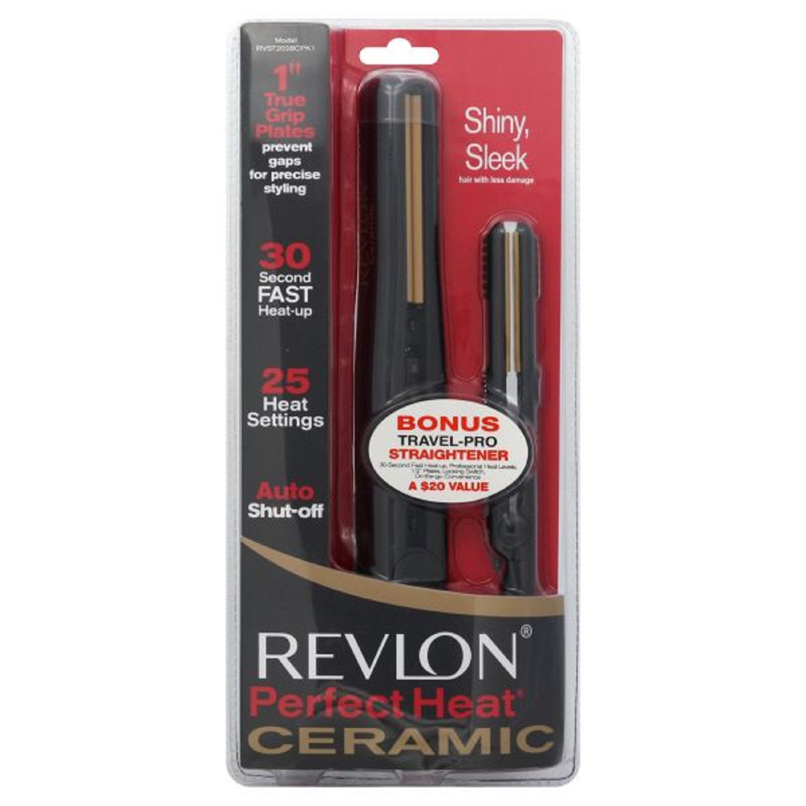 Revlon Perfect Heat Straightener, Ceramic, 1 Inch, 1 straightener