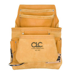 Custom Leathercraft CLC Custom Leathercraft I933 Carpenter's Nail and Tool Bag, Top Grain, 10-Pocket