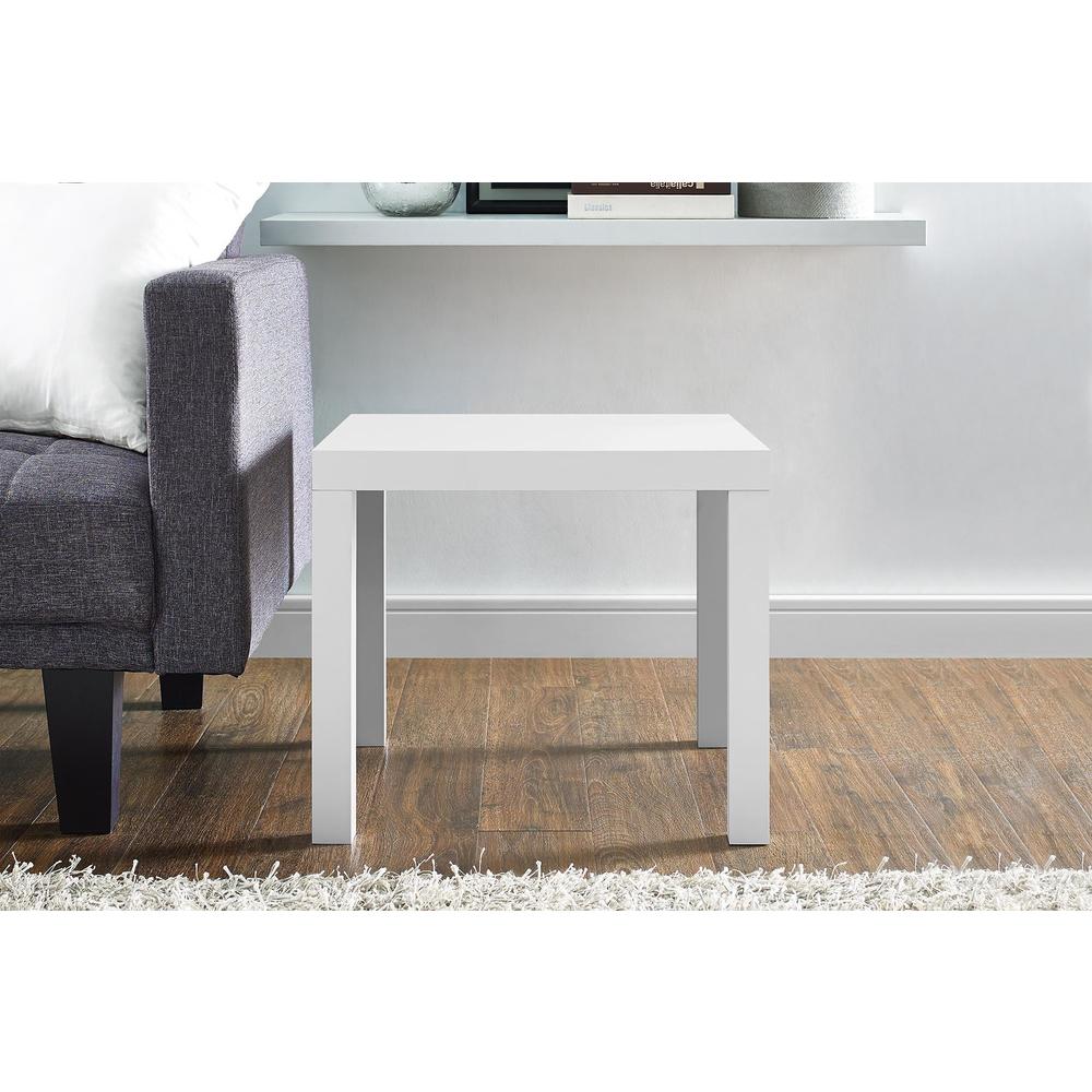 Dorel Parsons White End Table