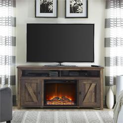 Dorel Home Furnishings Ameriwood Home Farmington Electric Fireplace TV Console for TVs up to 60", Rustic