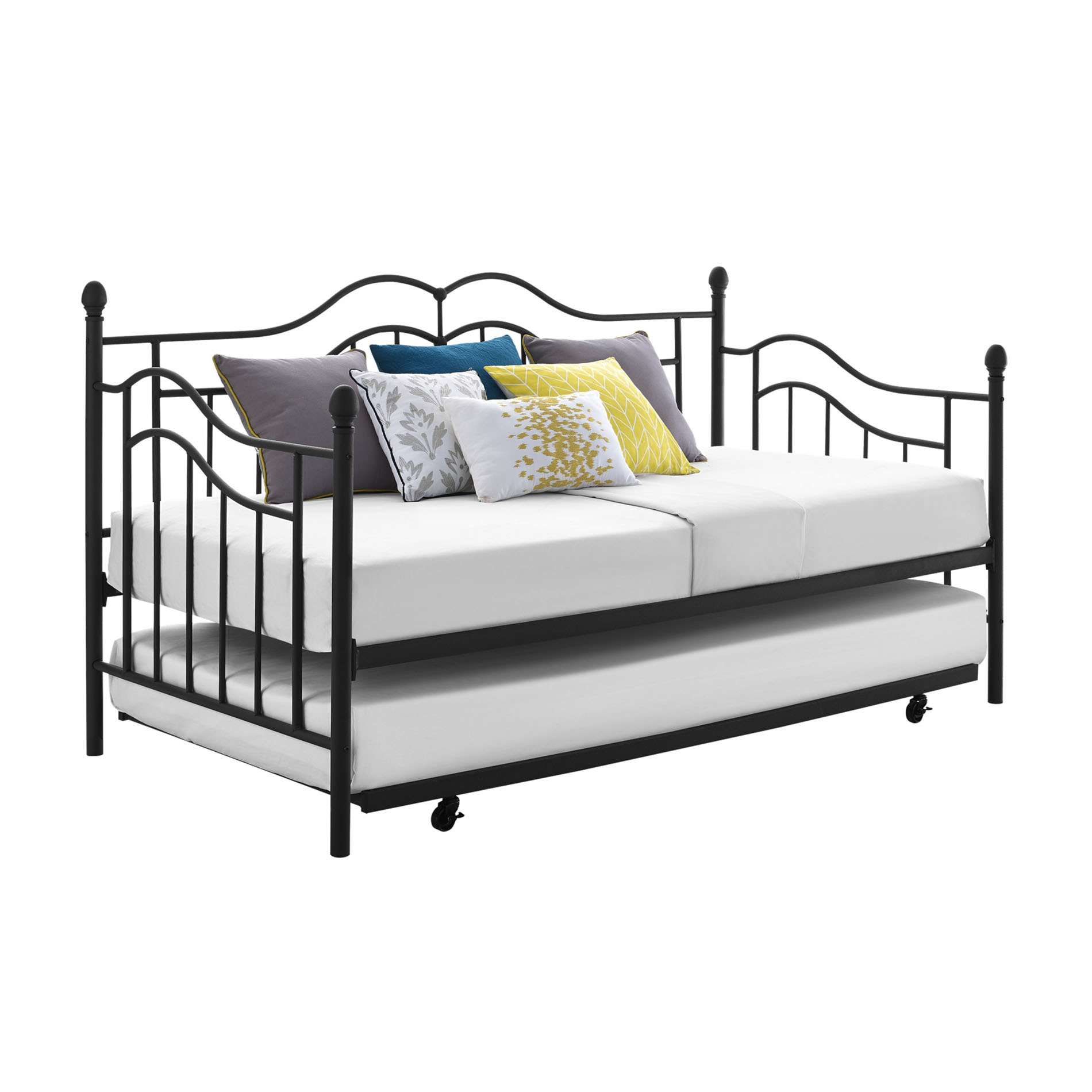 Essential Home Scroll Daybed with Trundle