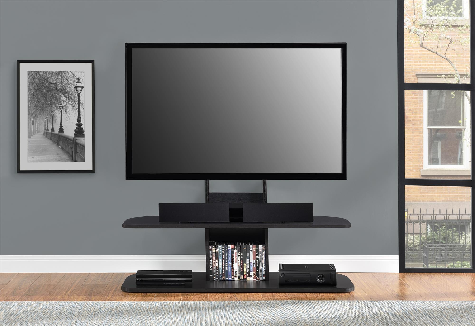 Dorel Home Furnishings Black Galaxy 47" TV Stand with Mount