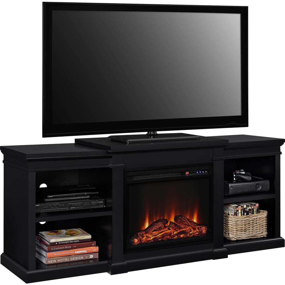 Dorel Home Furnishings Manchester TV Stand with Fireplace