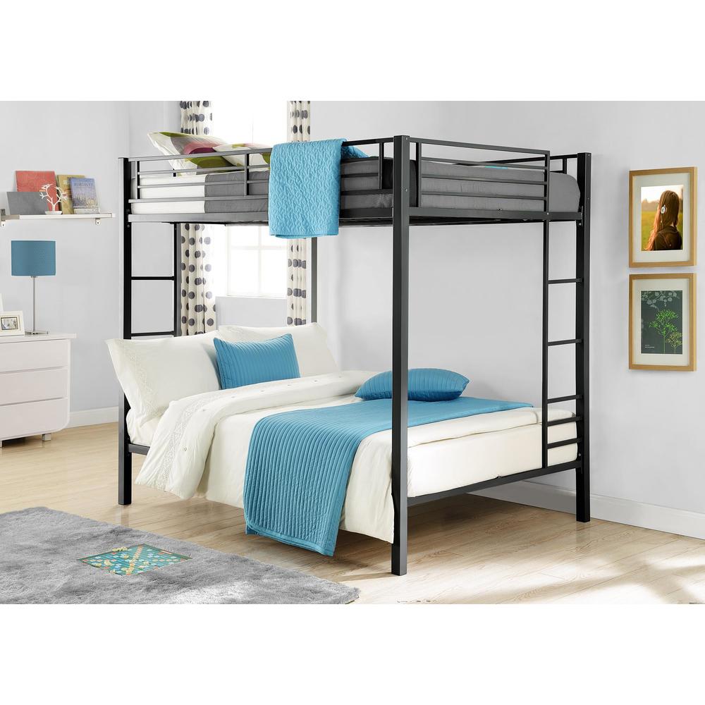 Dorel Black Full over Full Metal Bunk Bed