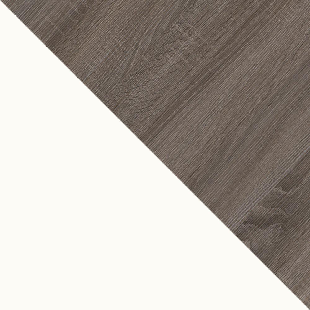 Dorel Home Furnishings Dakota White/Sonoma Oak LShaped Desk with Bookshelves