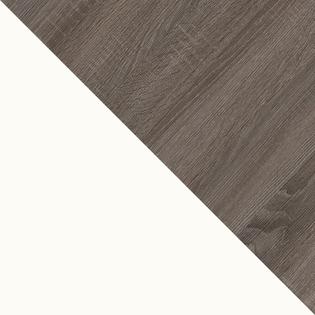 Dorel Home Furnishings Dakota White/Sonoma Oak L-Shaped Desk with  Bookshelves