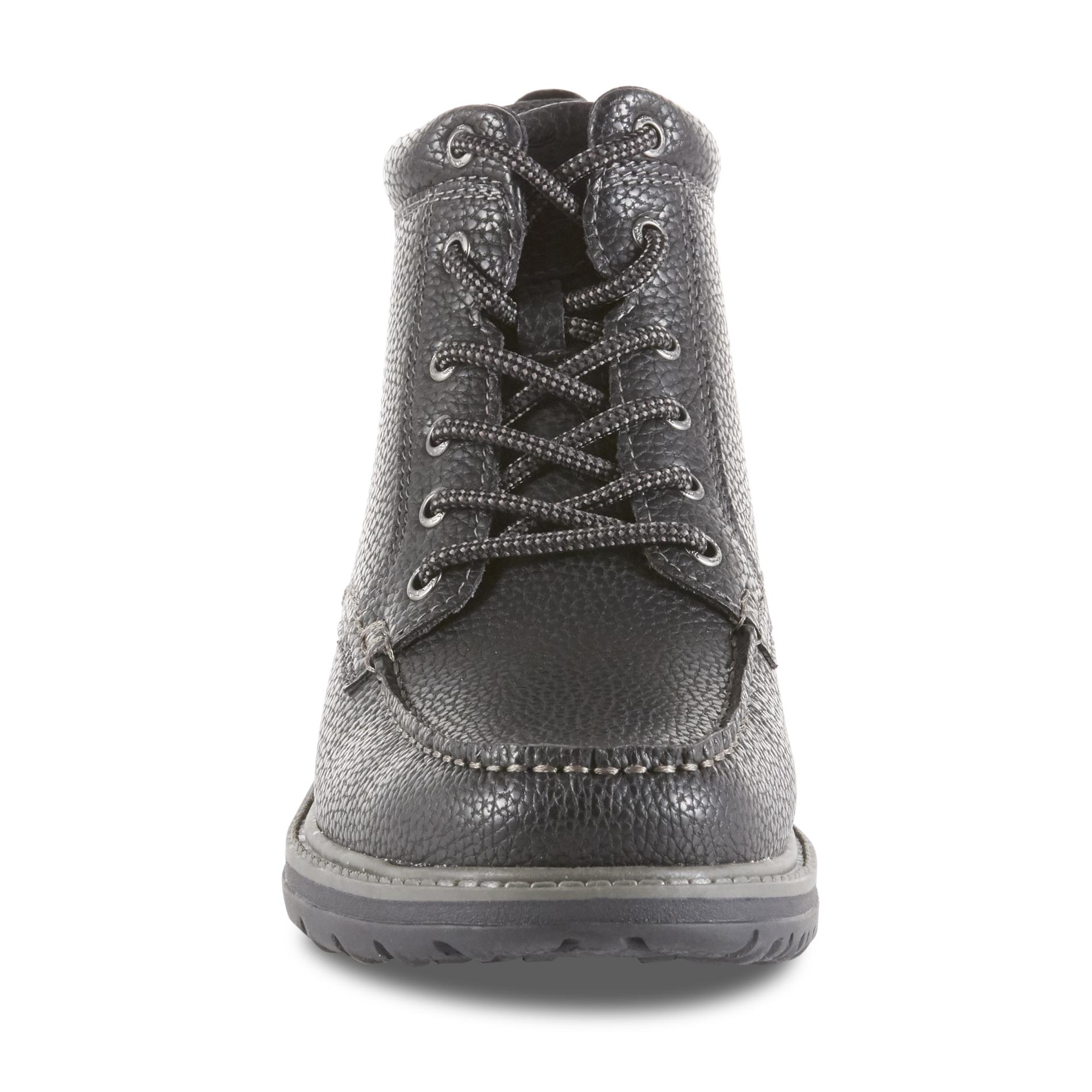 black fashion hiking boots