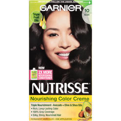 Garnier U-HC-1970 Nutrisse Nourishing Color Creme No.10 Black - 1 Application - Hair Color