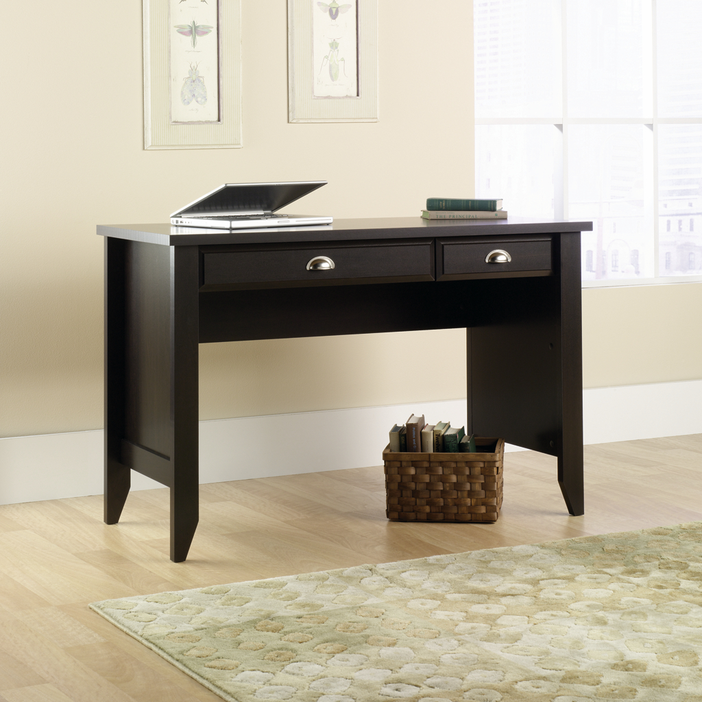 Sauder Stockbridge Executive Trestle Desk In Jamocha Wood