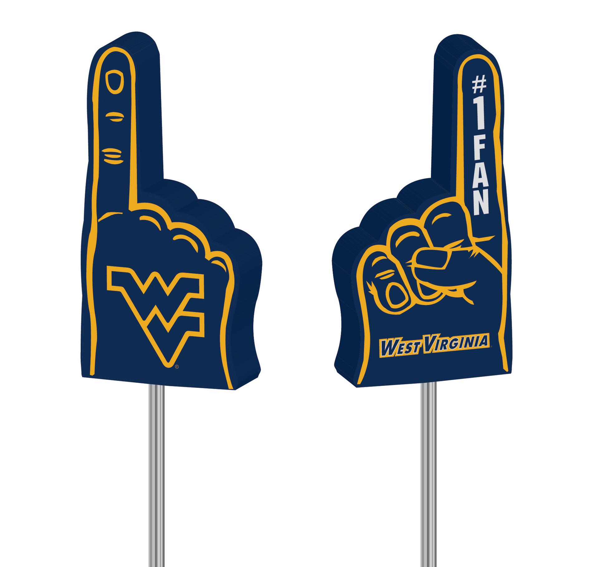 NCAA Foam Finger Antenna Topper - West Virginia University NCAA Foam Finger Antenna Topper - West Virginia University