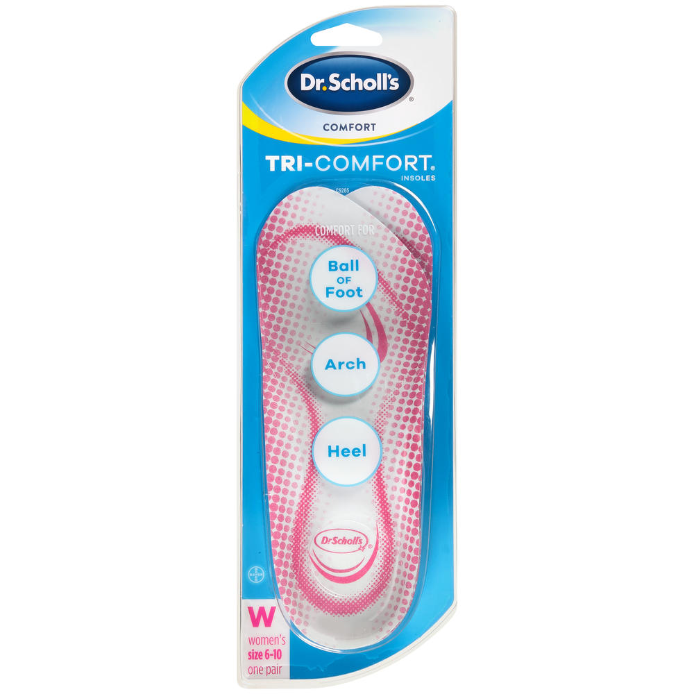 Dr. Scholl's Dr. Scholl&#8217;s Comfort Tri-Comfort Insoles for Women, 1 Pair, Size 6-10
