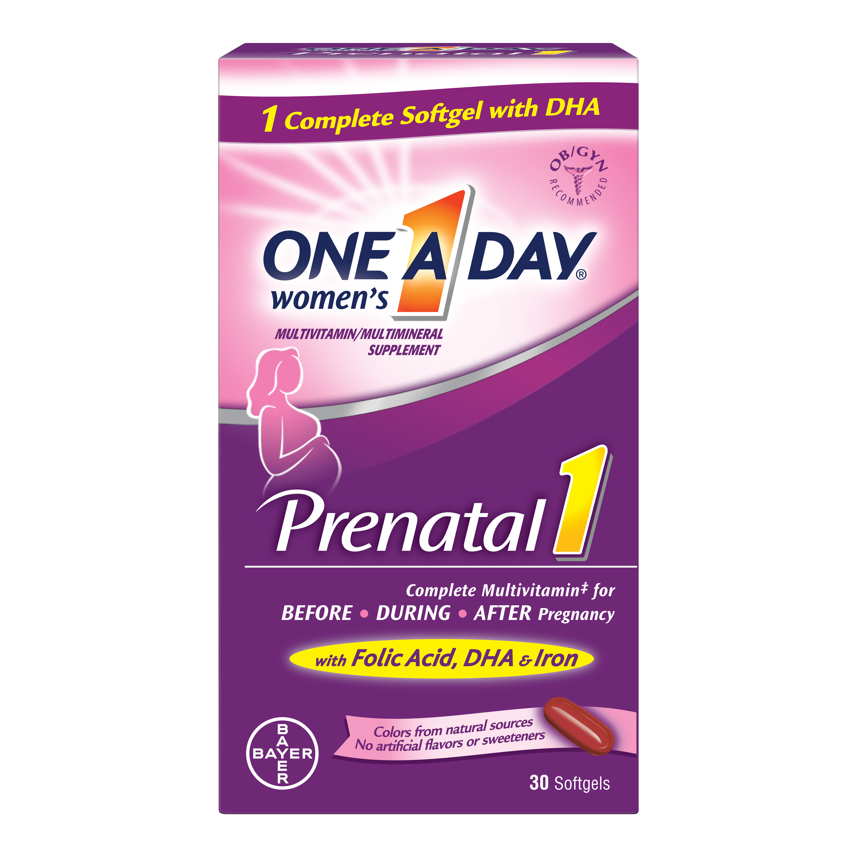 ONE A DAY Women's Prenatal 1 Multivitamins, 30 Count