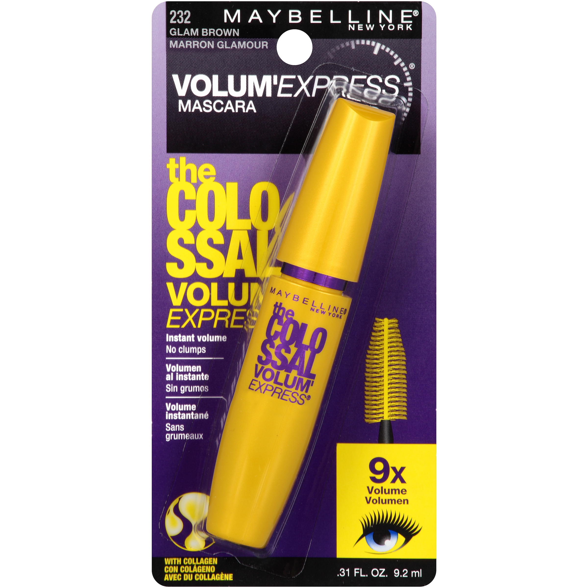 Maybelline New York The Colossal Volum' Express&#174; Washable Mascara Glam Brown 0.31 fl. oz.