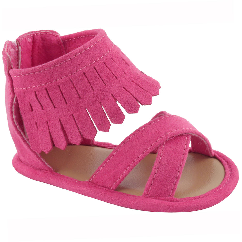 Little Wonders Infants Soft Sole Ankle-High Sandals &#8211; Pink