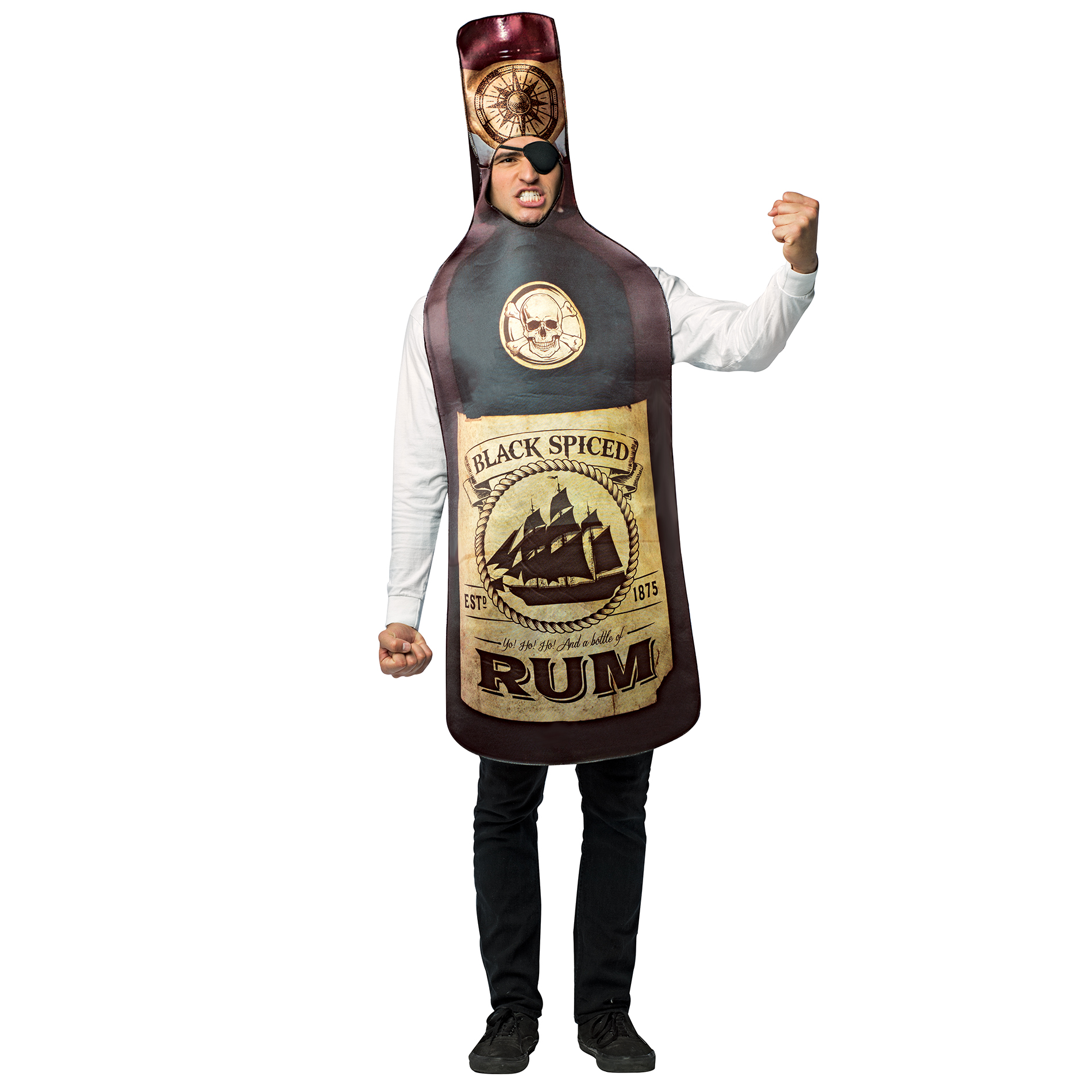 Totally Ghoul Adult Halloween Costume Rum Bottle