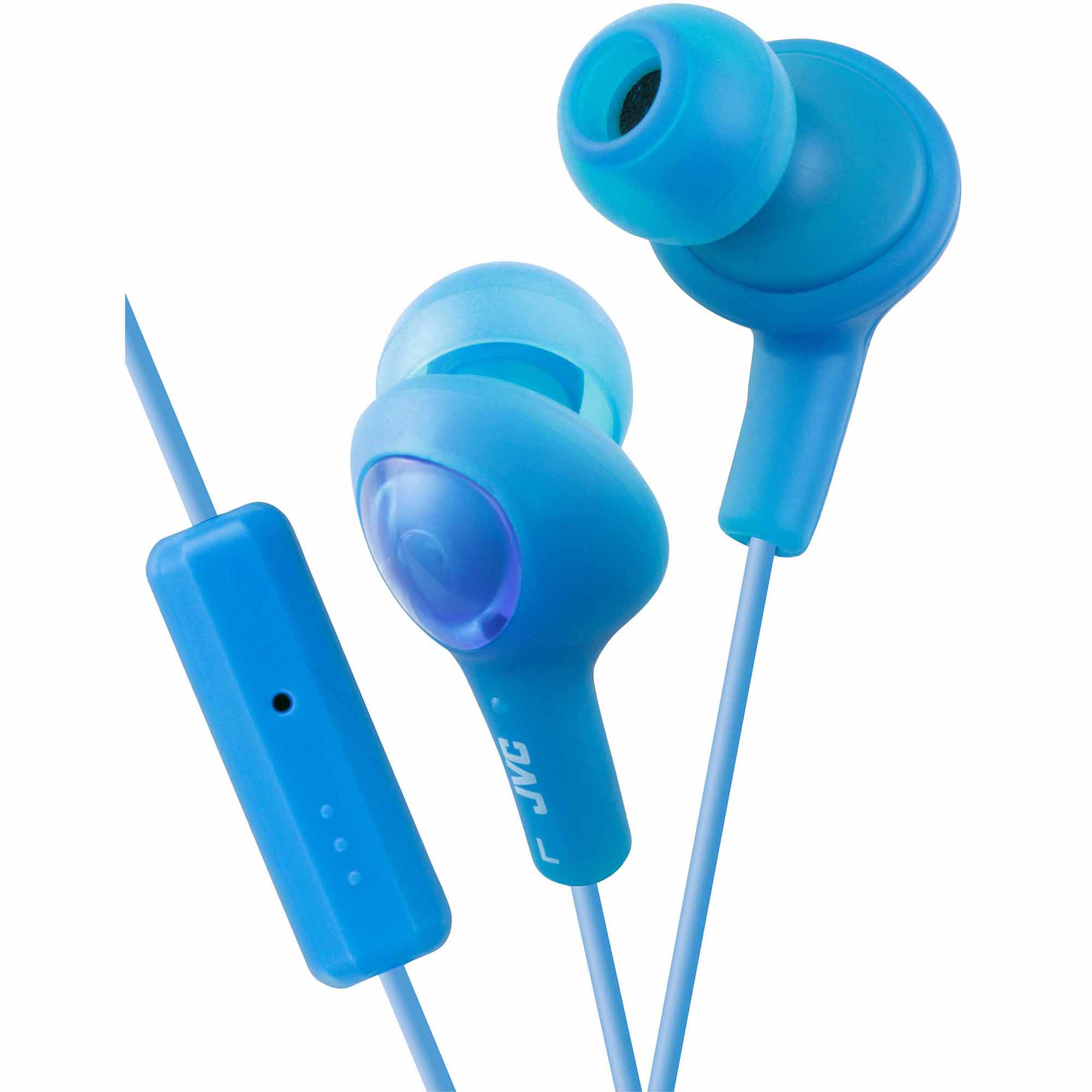 JVC Kenwood HAFR6A Gumy PLUS Headphones with Remote and Mic - Blue HAFR6 JVC Kenwood HAFR6A Gumy PLUS Headphones with Remote and Mic - Blue HAFR6