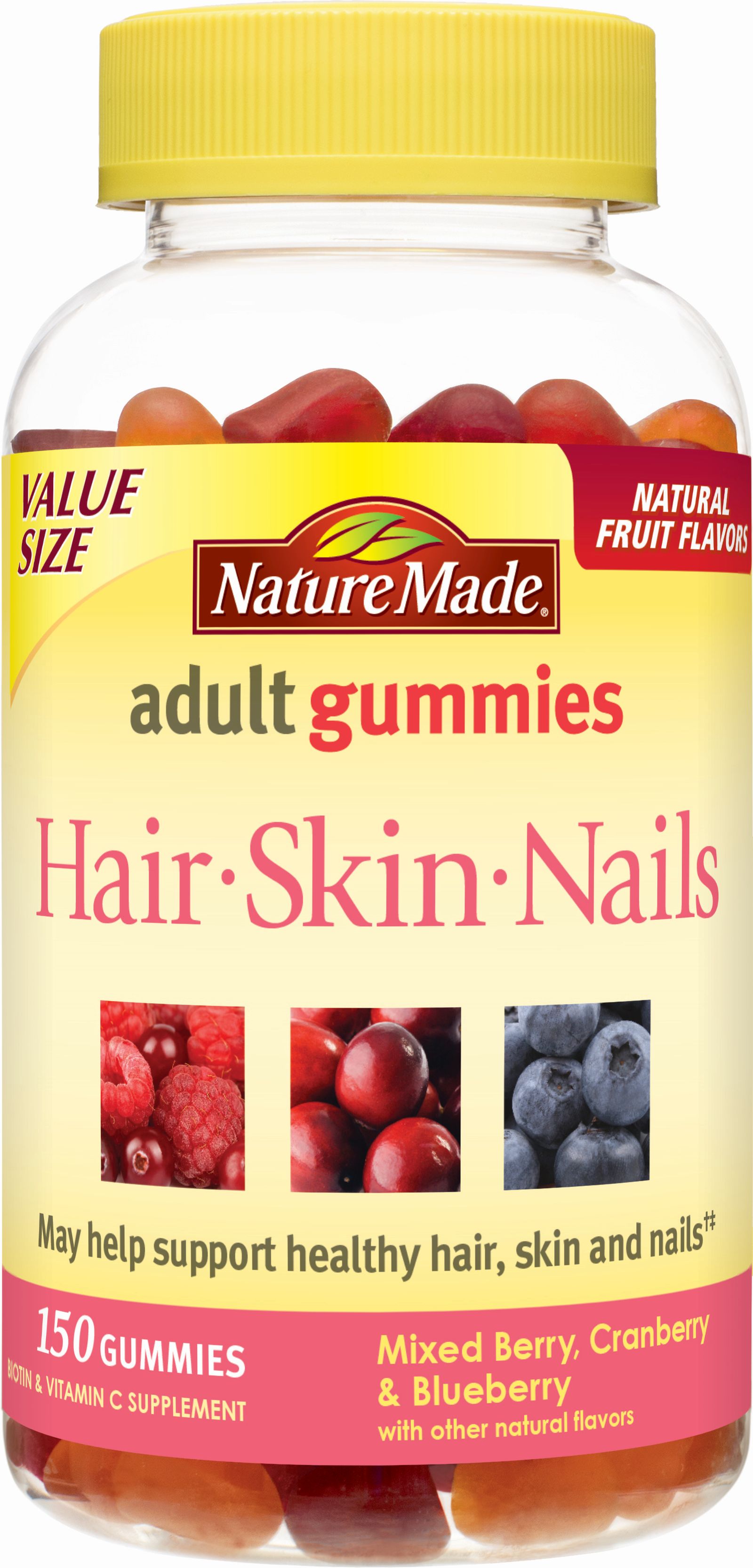 Nature Made Hair, Skin & Nails Adult Gummies, Value Size, 150 Ct.