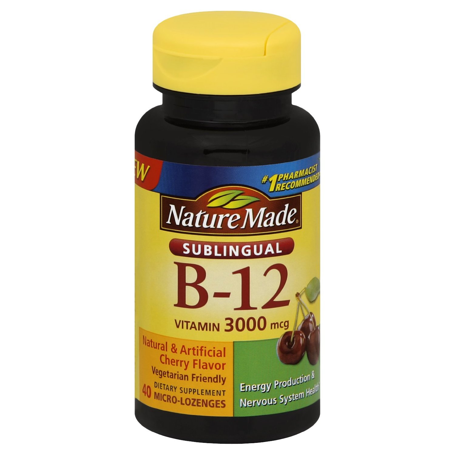 Nature Made Vitamin B-12 3000 mcg Sublingual, 40 Lozenges