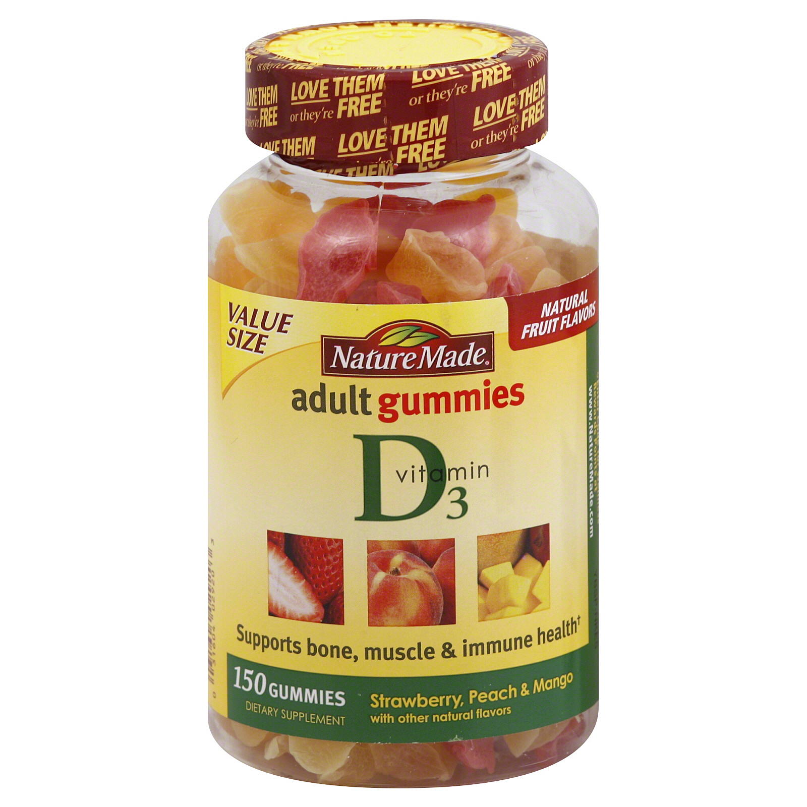 Nature Made Vitamin D3 Adult Gummies, Value Size, 150 Ct.