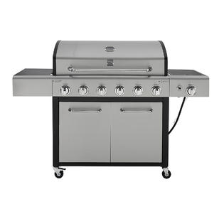 Kenmore 6 Burner LP Gas Grill with Side Burner Black Stainless Steel