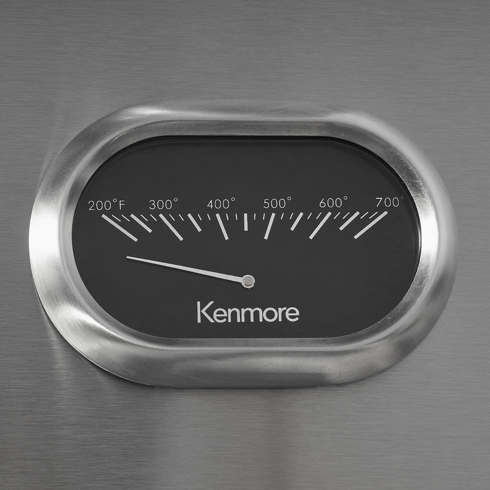 Kenmore 6-Burner LP Gas Grill with Side Burner - Black/Stainless Steel
