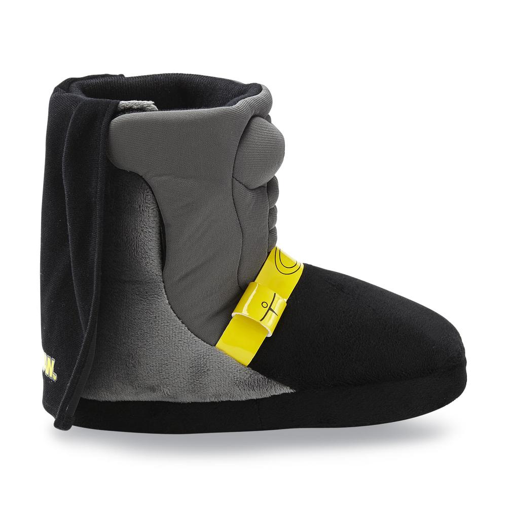 DC Comics Batman Boy's Black/Gray/Yellow Slipper Boot